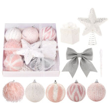 Christmas Ornaments Set Xmas Hanging Balls for Christmas Tree,Christmas Tree Topper-Star,Christmas Gift-Set