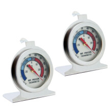 2 Stück Kühlschrankthermometer 20 -20 /-20 -80 Kühlschrank-Analogthermometer Großes Zifferblatt mit Rotem Anzeigethermometer