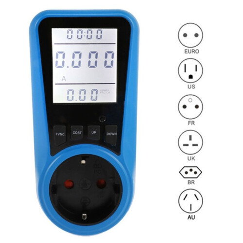 Socket Digital Current Meter Voltmeter AC Power Meter  Watt Power  Tester Wattmeter - EU Plug