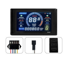24-72V E-Bike LCD-S966 FäRgglad Display Kontrollpanel med NFC-Funktion SM-Kontakt ElcykeltillbehöR