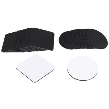 24Pcs of Sublimation Blank Coaster Blank Coaster Rubber Coaster for Sublimation Transfer Thermal Printing Picture Crafts