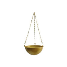 Indoor Decorative Hanging Planter Metal Art Decor Succulent Hang Basket Garden Accesorry,Gold, Small