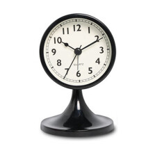 Scandinavische Metalen Ronde Wekker, Vintage Stille Tafelklok, Nachtlampje voor op Het Nachtkastje van een Student, Kamerdecoratie, Woondecoratie A