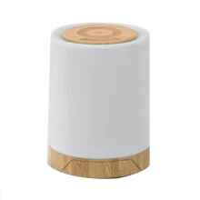 LáMpara de Noche LED TáCtil Regulable con 7 Colores y 4 Modos Luz de Noche de Grano de Madera LáMpara de Mesa Recargable por USB