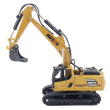 HUINA Gegoten Metalen Constructiewagen Zware Metalen Graafmachine en Gegoten Constructiespeelgoed Constructievoertuigmodel