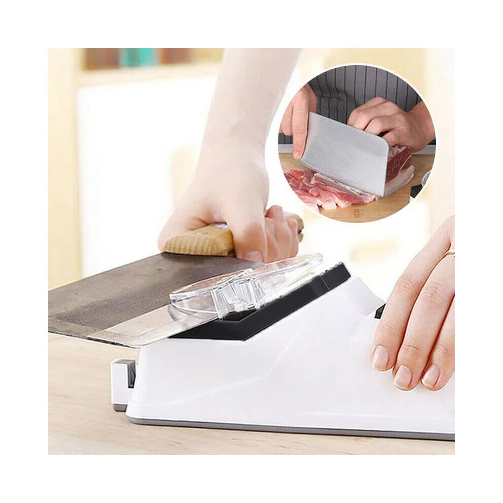 Electric Knife Sharpeners For Kitchen,Automatic Knives Sharpening & Polishing Helps Repair, Restore, Polish Blades White 4711724382384