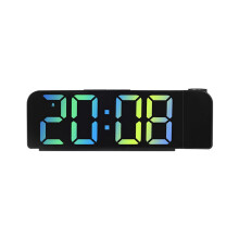 Simple Projection Alarm Clock LED Large Font Display Electronic Clock with Temperature Display E Style