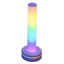 Barre Lumineuse RVB Synchronisée par la Musique Barre Lumineuse LED RVB à Commande Vocale Veilleuse USB Lumière D'Ambiance à Commande Vocale