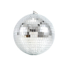 Kleurrijk Podiumverlichting Effect 8 Inch 20Cm Disco Spiegel Glitter Bal Lichtgewicht Zilver Kerstfeest Decor