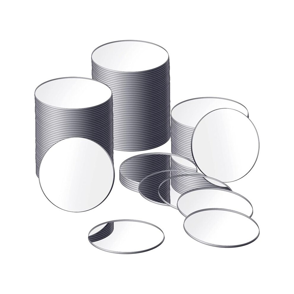 25 Pieces Acrylic Size Round Mirror Adhesive Small Round Mirror Mirror Tiles For Crafts (5 Inch In Diameter) 6131797804336