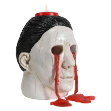 Halloween Candle Holder Halloween Statue with Bleeding Eyes Decor Horror Candlestick Decoration