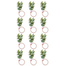 Serviettenringe 12er-Set, Frühlingsserviettenringe, Serviettenringe mit Eukalyptusblättern, für Hochzeiten, Weihnachtsfeiern, Tischdekoration
