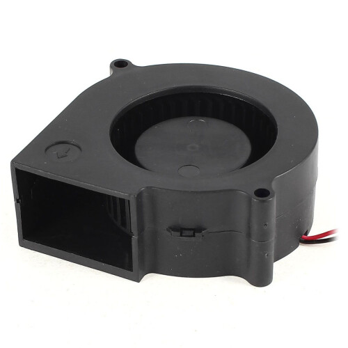 75mm x 30mm 2Pin  12V Brushless Ventilatore Ventola Di Raffreddamento per Computer PC nero
