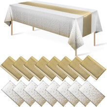 Toalhas de Mesa de Plástico Descartáveis Conjunto de Corredor de Mesa de Cetim Toalha de Mesa de Pontos Corredor de Mesa de Cetim para Festa, A