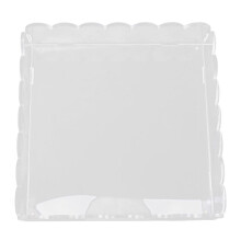 Scalloped Acrylic Tray,2024 New Acrylic Scalloped Tray,Acrylic Scalloped Tray with Magnetic Mat,Clear Acrylic Tray