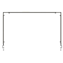 Over the Table Rod Stand with Clamps 46 Inch-100 Inch Length 29 Inch-55 Inch Height Table Balloon Arch Stand Black