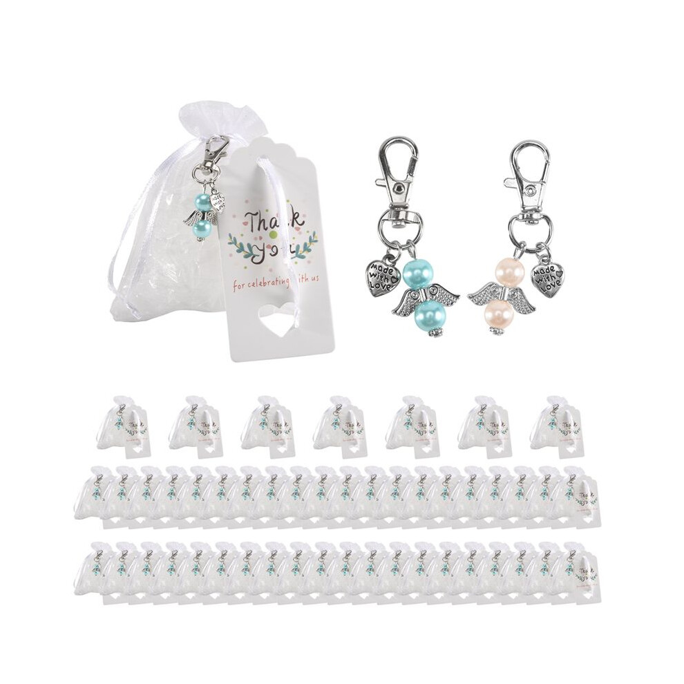 48 Baptism Sets Favor Souvenir Favors Guardian Wedding Angels + Organza Bags + Baptism Gift Pendants Melitt