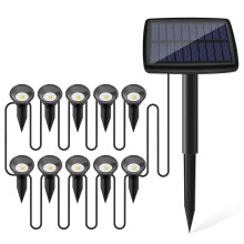 10 in 1 Luci Solari per Esterni Luce Solare per Prato Impermeabile Luce Solare per la Decorazione Della Piscina del Percorso del Giardino