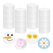 16 Stück Schaumstoffkreise, Polystyrolschaumscheiben, Zylinder, Schaumstoffhandwerk, Runder Schaumstoff, Weißer Block für Heimwerkerkunst,