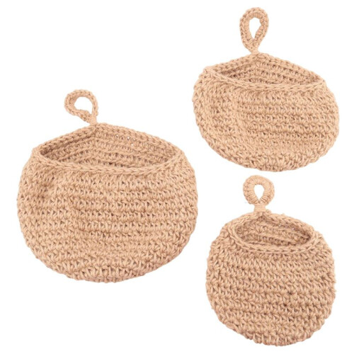 Hanging Fruit Basket forKitchen, Hanging Wall Fruit Vegetable Baskets, Handwoven Decorative Hanging Kitchen Baskets 1