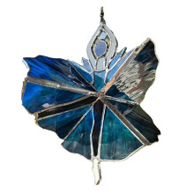 Dancing Lady Stained Glass Spinner Outdoor Hanging Decor Garden Decorations Decorative Wind Spinner Ouddoor Butterfly A