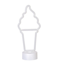 Ice Cream Shaped Neon Signs W Base,LED Light,Atmosphere Lighting for Wall,Night Lamp for Birthday,Party, E-Sports Room