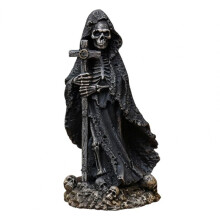 Skelettfigur Böser Sensenmann für Halloween, Heim- und Bürodekoration, Kunstharzstatue, Skulptur, Ornament B