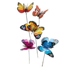 Colorful Butterflies, Outdoor Decoration. Yard Plants Lawn Flower Pot Butterfly Decoration