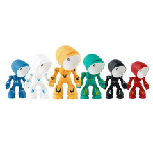 6Pcs Night Light for Kids Robot LED Night Hero Desk Lamp for Boy Girls Bedroom Home Decorations