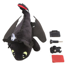 Hoe Je Je Draak Kunt Trainen Tandeloze Kleine Vliegende Draakpop Decoratie Motorhelm Snelsluiting Stijl 27CM Zwart