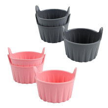 6PCS Silicone Air Fryer Egg Mold Reusable Nonstick Silicone Egg Bite Mold Muffin Liner Poached Egg Cups for Microwave