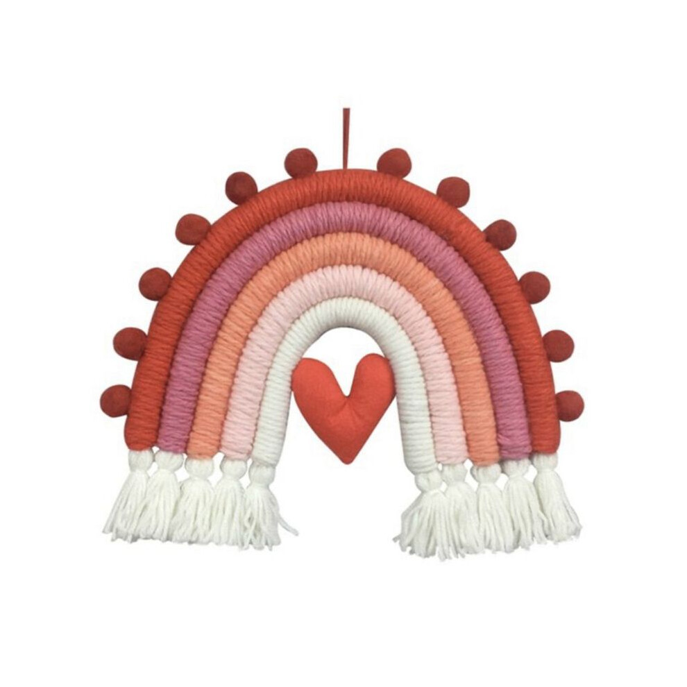 Semoic Rainbow Room Decor Girls Room Decor Macrame Baby Wall Bedroom Nursery Room Decoration Wind Chimes Hanging Decorations
