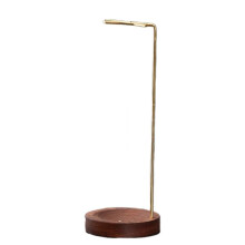 Wooden Incense Holder Upside Down Incense Holder with Brass Stand Incense Tray Ash Catcher for Tea Room Decoration