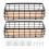 2Pack Metal Storage Basket with Wood Base,Decorative Baskets for Home Storage,Wire Basket for Organizing Small Tableware 2