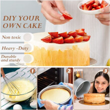 18 Pieces 4 Inch Small Cake Pan Round Cake Pans for Baking Cake Pans Cheese Cake, Pizza, Quiche