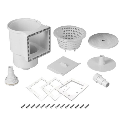 Kit de Acessórios para Skimmer de Piscina acima Do Solo de Encaixe Universal - Largura de Abertura de 6 Polegadas Compatível com para Todos Os