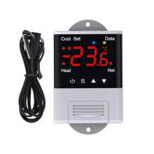 Controlador de Temperatura Sem Fio DTC1201 AC 110V 220V WiFi para Aquário com Sensor NTC e Controle Por Aplicativo para Casa Inteligente