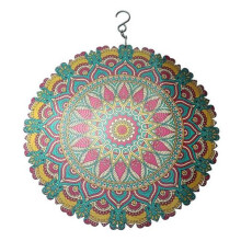 3D-Windspiel Aus Buntem Eisen, Mandala-Muster, 3D-Rotierend, Dekorative Kunst für Aufhängen An der Wand, Windmühle, Heimdekoration B