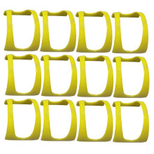 12 Stuks Taco Dienbladen Kunststof Burrito Dienbladen Dienbladen Feestartikelen voor Tacos Burrito'S Hotdogs Geel
