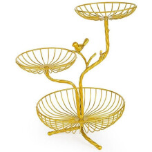 3-Tier Fruit Basket Holder Decorative Fruit Bowl Rack Metal Stand Table Countertop Holder for Vegetables Bread Snack