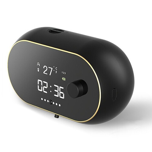 Automatic Soap Dispenser Wall Mount Rechargeable LED Display Gel Soap Dispenser for Kitchen Bathroom Black 1