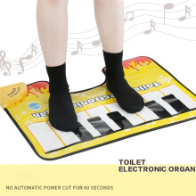 Badezimmerteppich mit Künstlerischem Klavierklang, Attraktive Bodenmatte mit Klavierklang, Toilettenteppich-Set mit Elektronischer Musik