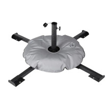 Parasol Umbrella Base Foldable Outdoor Patio Parasol Weight Base Folding Deck Umbrella Weight Stand Camping Part Black
