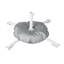Parasol Umbrella Base Foldable Outdoor Patio Parasol Weight Base Folding Deck Umbrella Weight Stand Camping Part White