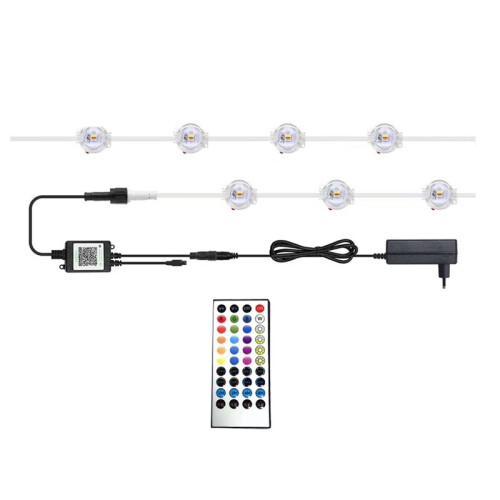 Permanent Outdoor Eaves LED Lights Waterproof APP Control RGB String Lights for Christmas Decorations EU Plug 30M