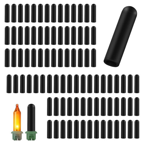 120 Pieces No Glow Covers for String Lights, Silicone Light String Covers for 0.5cm Diameter Christmas LED Light Strings