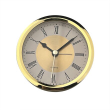 89mm Quartz Clock Retro Roman Numbers Clock Simple Clock Accessories Inlaid Handicraft Clock