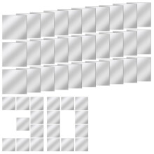 30 PCS Acrylic Mirror Tiles Self Adhesive, 2 Inches Square High-Definition Tiny Mirror Tiles for Crafts 5x5cm