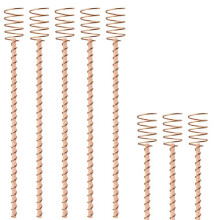 8 Pack 13.5inch Electroculture Plant Stakes, Long CopperGarden Stakes, Electroculture Copper Coil Antennas for Growing