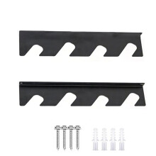 Horizontal Garden Tool Organizer, Garage Organization Rack for Shovels Rakes Brooms and Mops, Solid Steel Holds